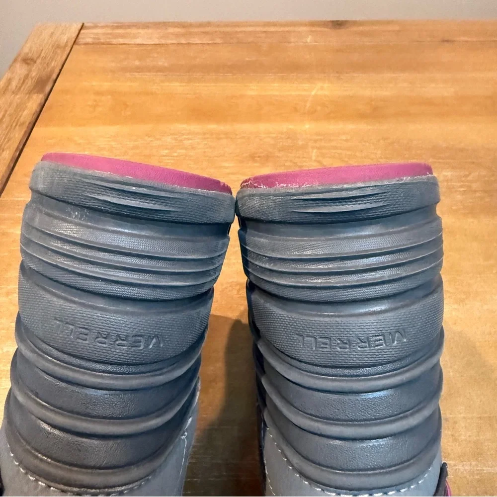 Merrell Kids‎ Quest Lite 3.0 Jr Waterproof Winter Snow Boots Gray/Pink Sz 2